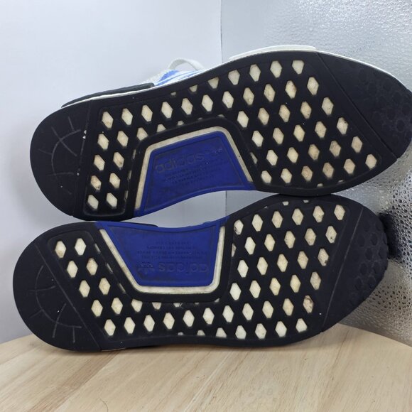 Womens size 7.5 - adidas NMD_R1 Stencil Pack Athletic Sneakers White Blue G27950 - Picture 8 of 11